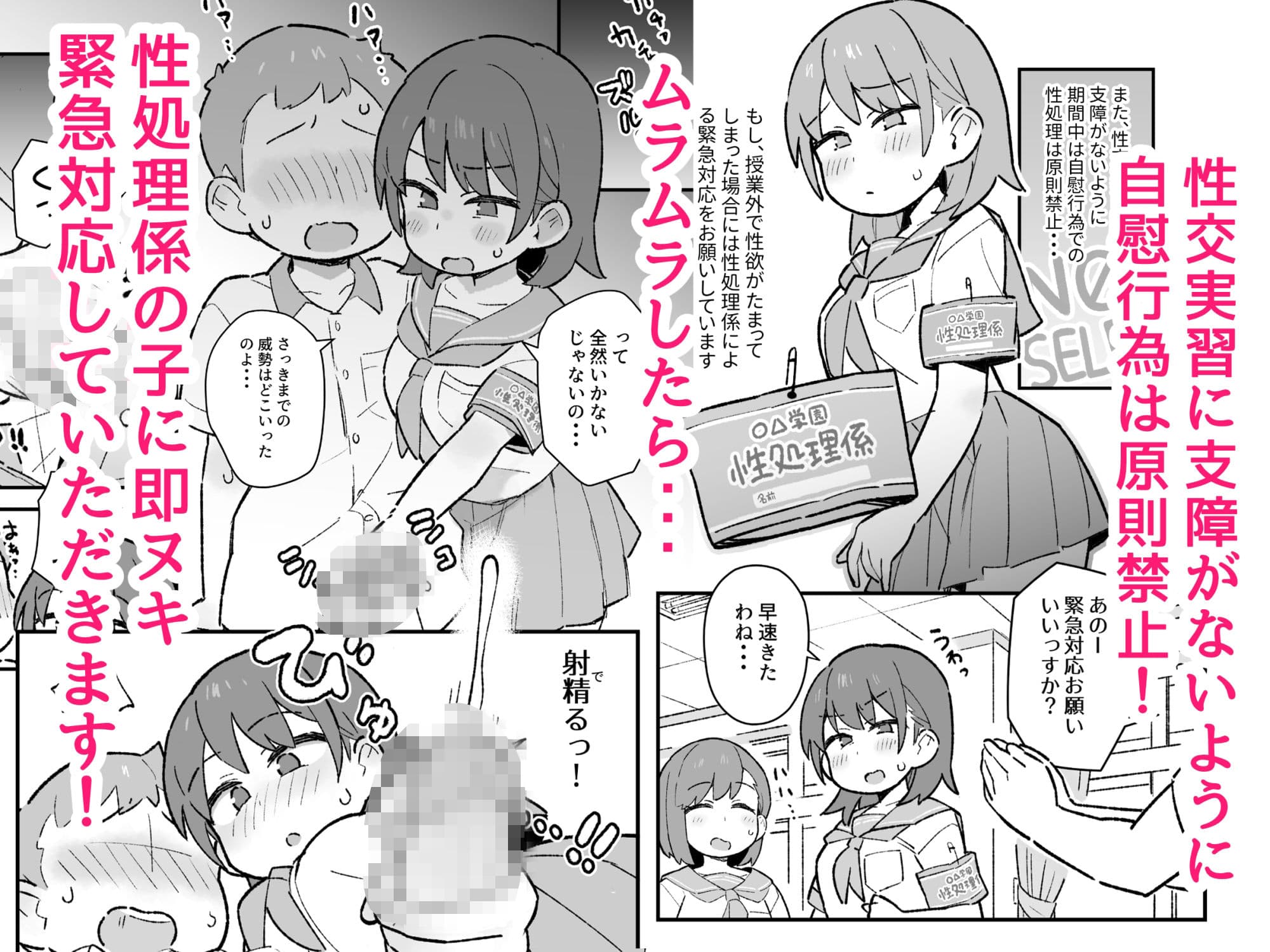 少子化がヤバくてオナニーが禁止になったのでムラムラしたら性処理係の子にヌイてもらえる話 サンプル2