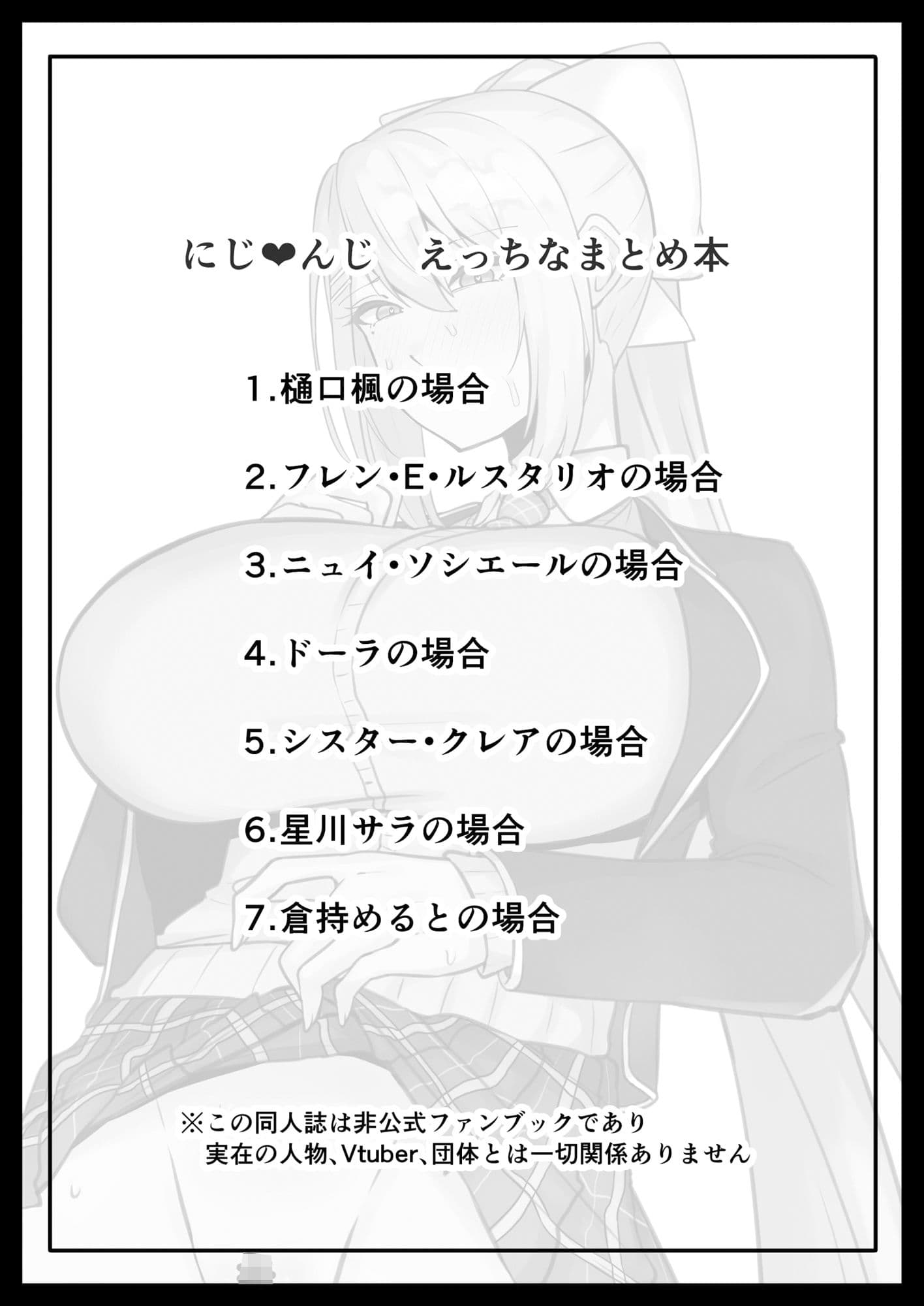 にじさんじのえっちなまとめ本 サンプル2
