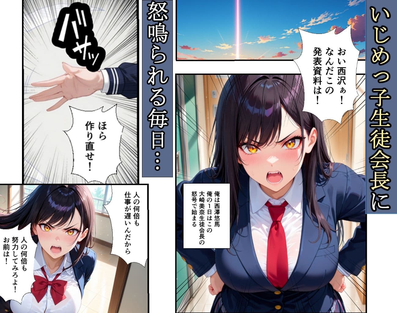 いじめっ子生徒会長 復讐NTR調教 〜弱みを握られて言いなりに〜 サンプル1