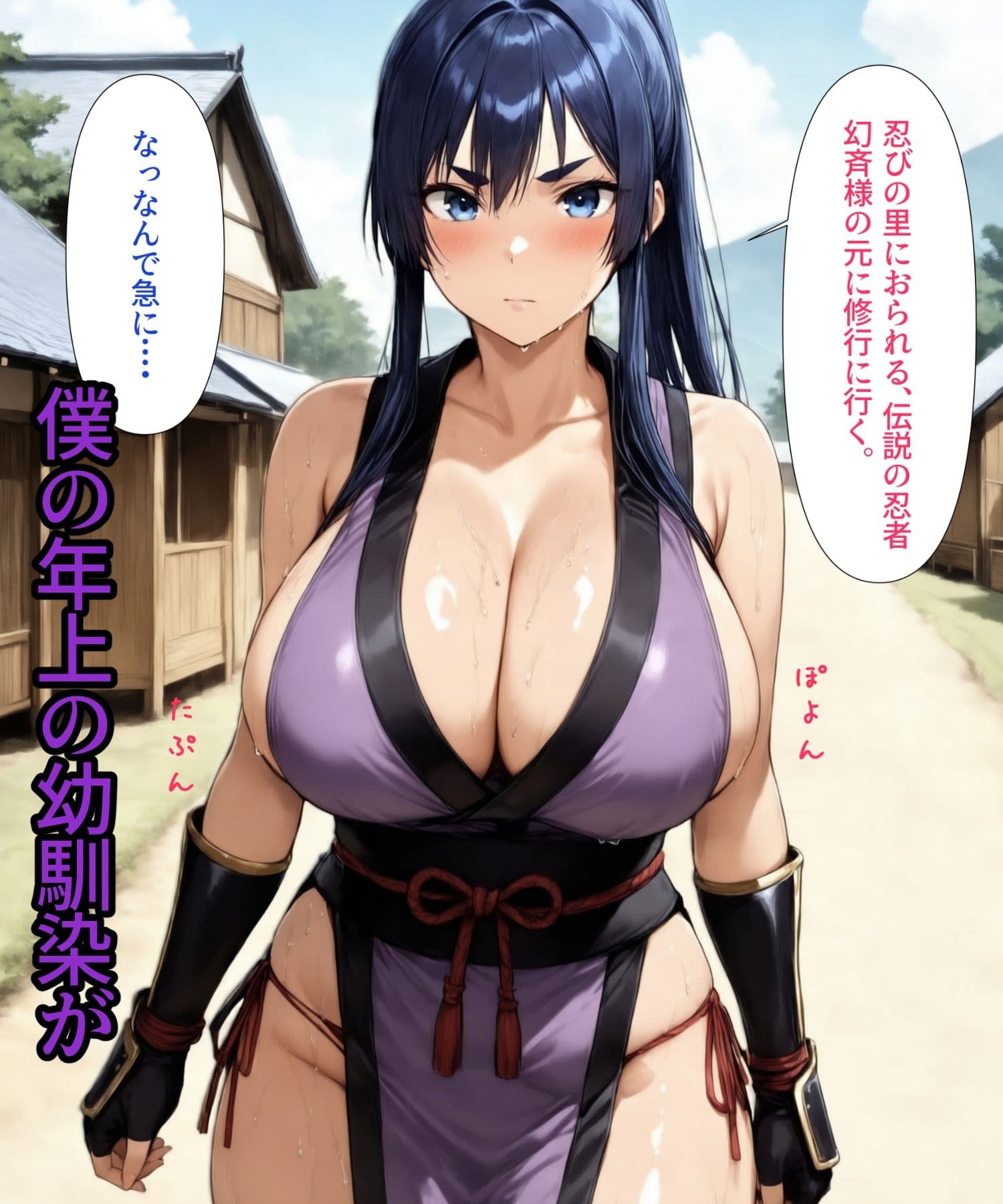 くノ一どすけべ修行  爆乳幼馴染の巻 サンプル1