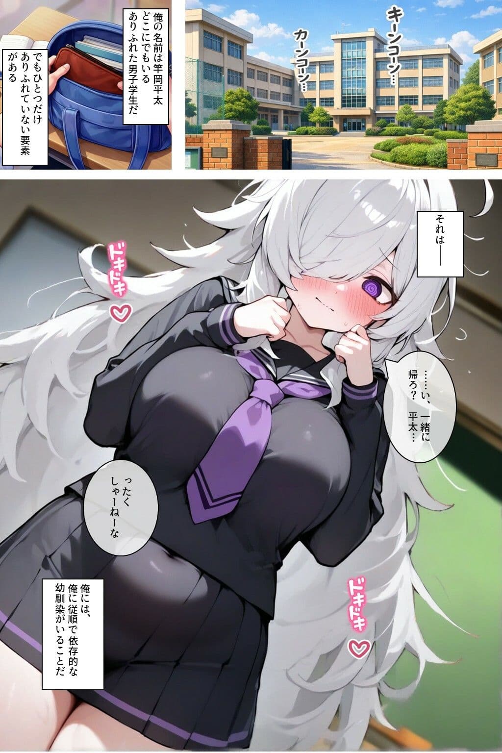 ムチムチ銀髪陰キャは、従順ご奉仕大好きな俺の所有メス  〜種付け事後のお掃除フェラ奉仕編〜 サンプル1