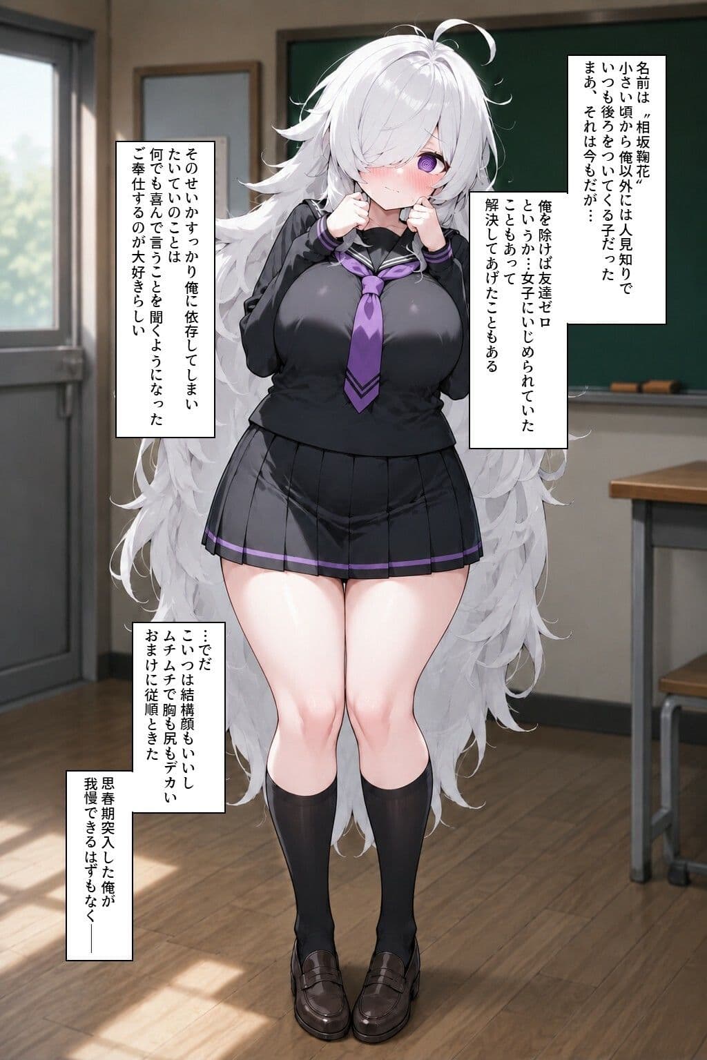 ムチムチ銀髪陰キャは、従順ご奉仕大好きな俺の所有メス  〜種付け事後のお掃除フェラ奉仕編〜 サンプル2