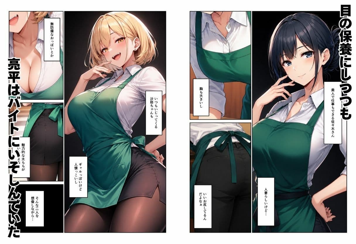バイト先ハーレム  人妻＆ギャルとセックスしまくれた話 サンプル2