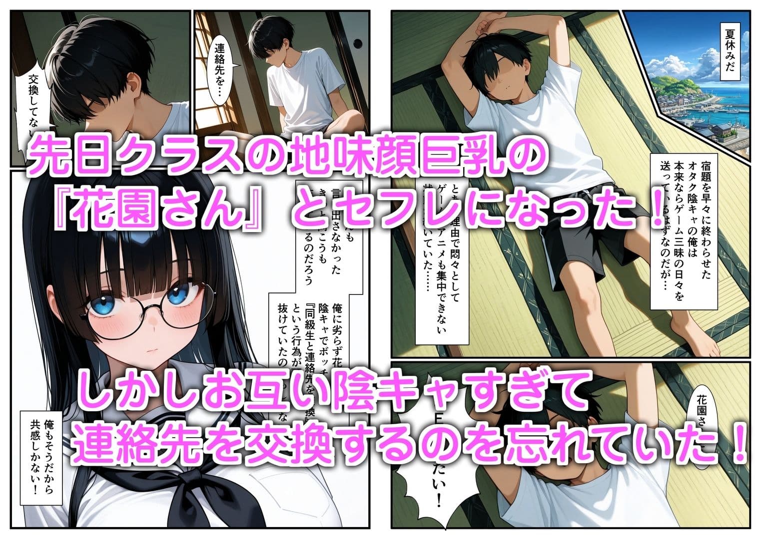 クラスの地味顔巨乳とセフレになった2 〜お家エッチ編〜 サンプル1