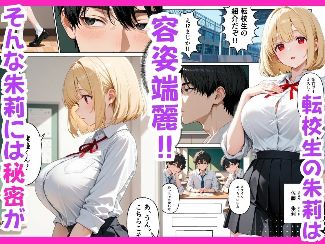 巨乳転校生が実はど変態で放課後にイチャラブセックスした話。 サンプル1