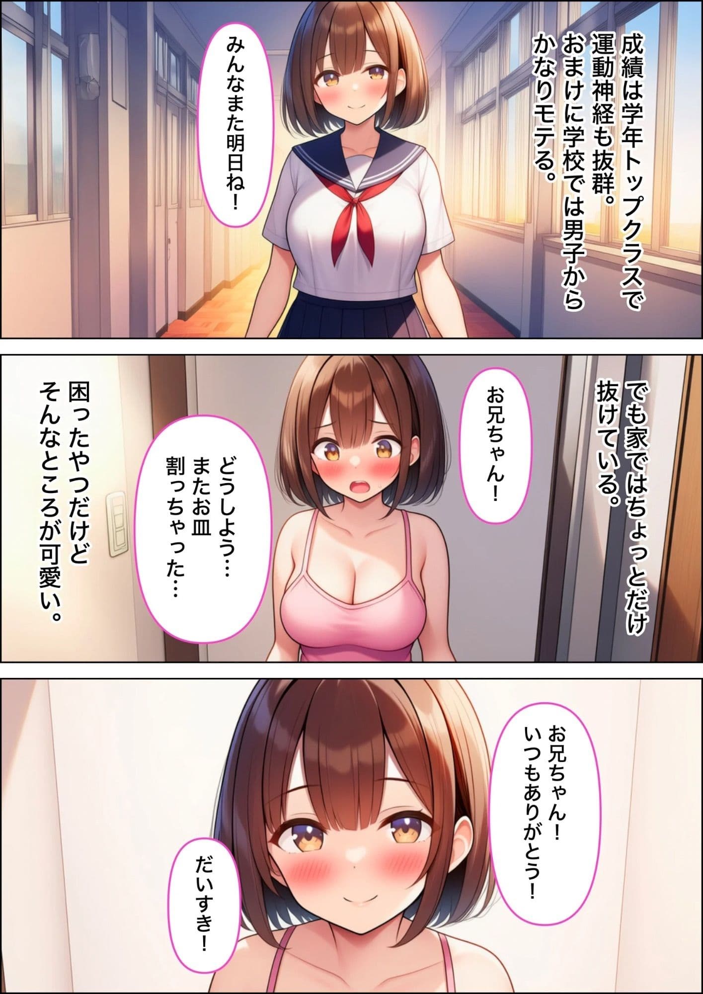 小悪魔妹に誘惑されて中出しセックスしちゃった話 サンプル6