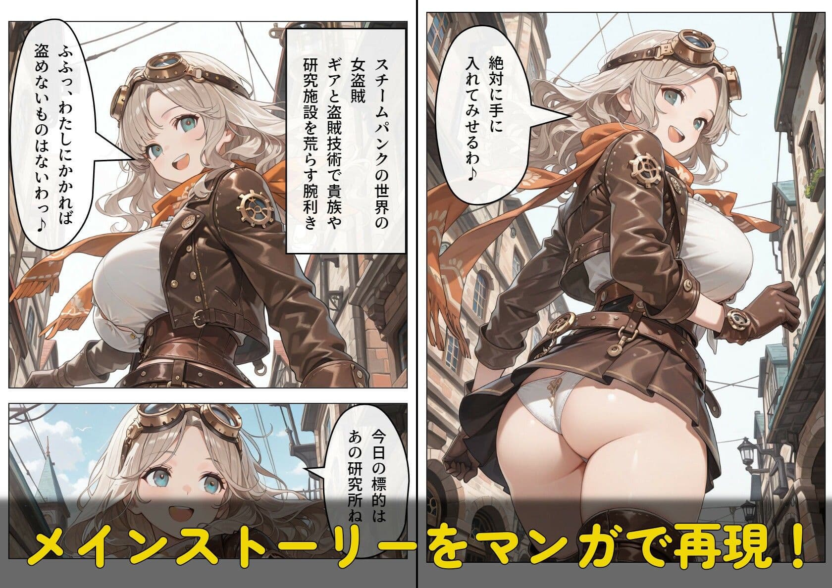巨乳女盗賊はあの実験の快楽を忘れられない〜秘密のラボで芽生える恋〜 サンプル1