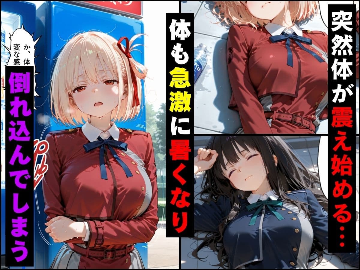 自販機のドリンクで超乳確定〜研究所で即ハメした話〜 リ●リスリコイル編 サンプル2