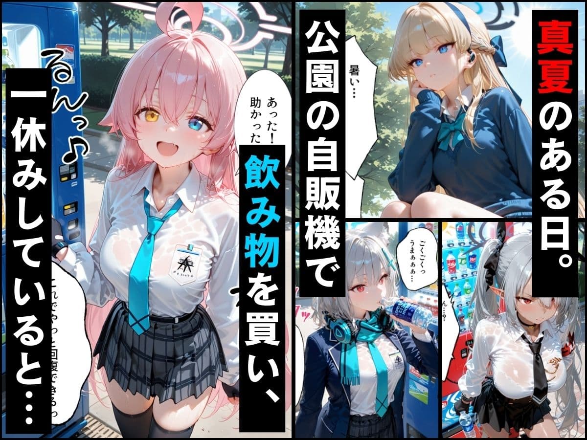 自販機のドリンクで超乳確定〜研究所で即ハメした話〜 ブ●ーアーカイブ編 サンプル1