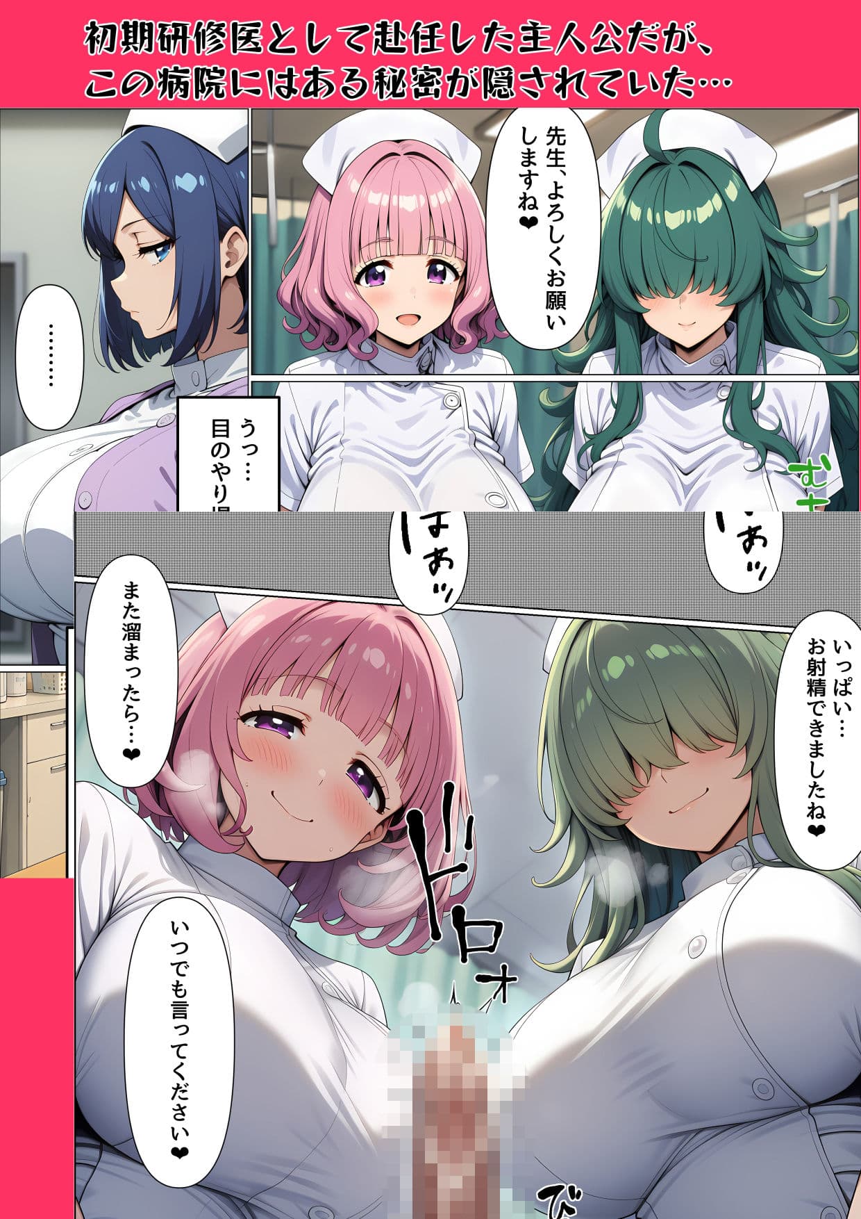 ピンク病院研修医物語〜爆乳女医とナースに搾られ放題され放題〜 サンプル2