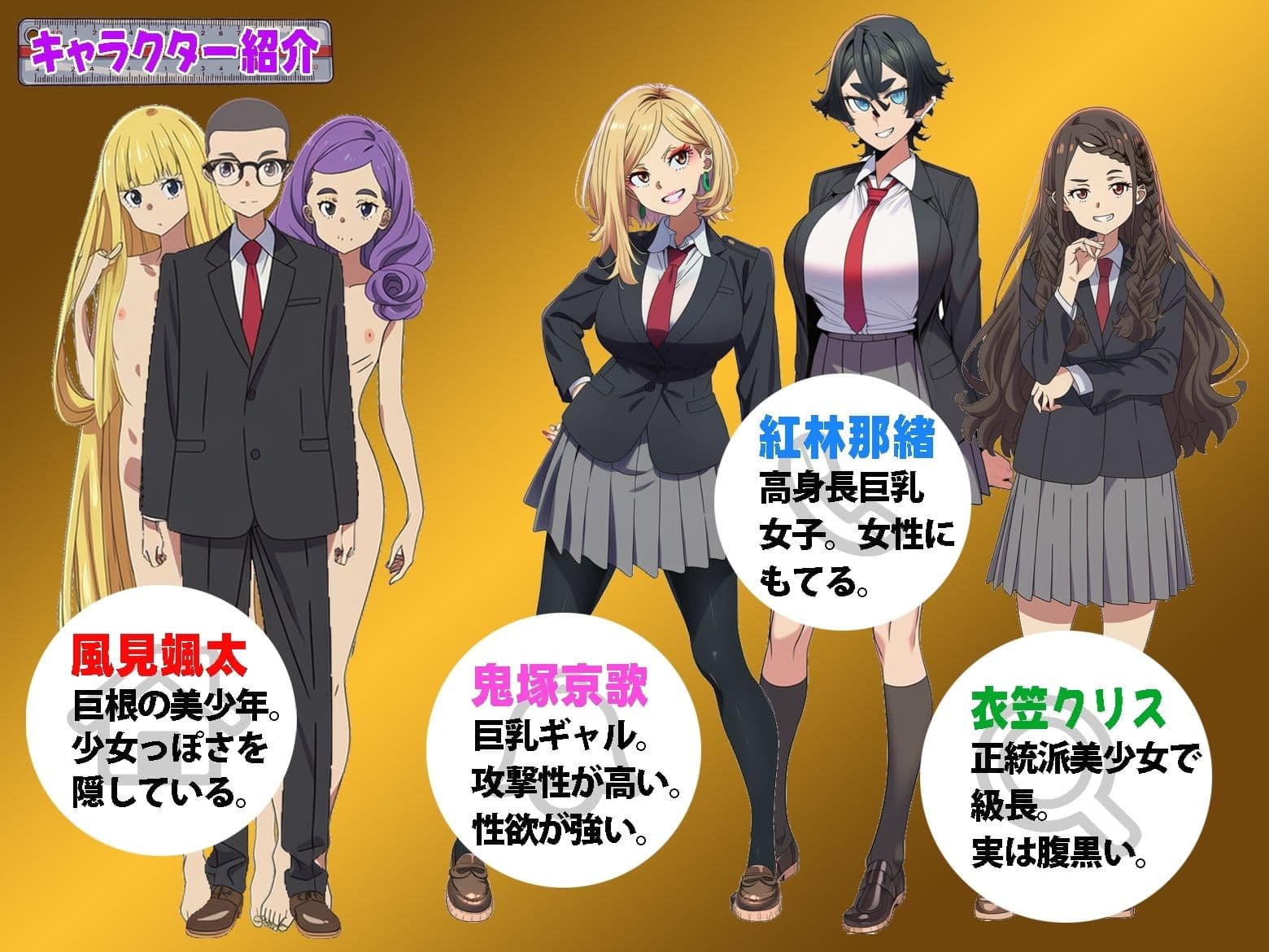 ドSなレズ少女達に無理やりペニバンで犯●れまくる女装男子＋α サンプル1