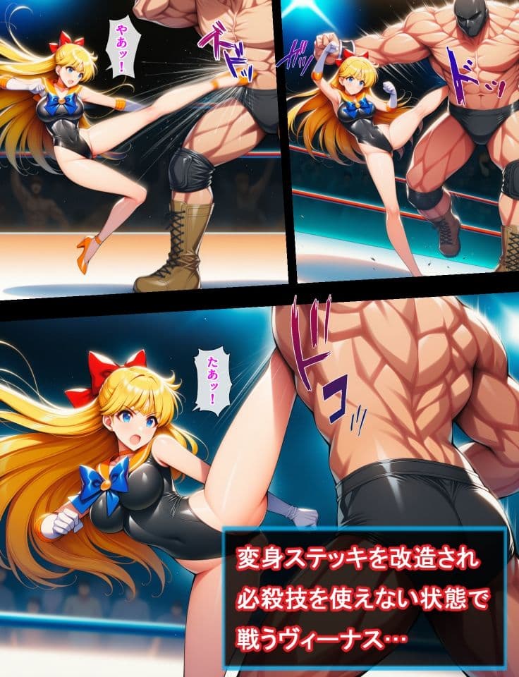 セーラー戦士リメイク  ヴィーナス敗北  ハンディキャップマッチ サンプル2