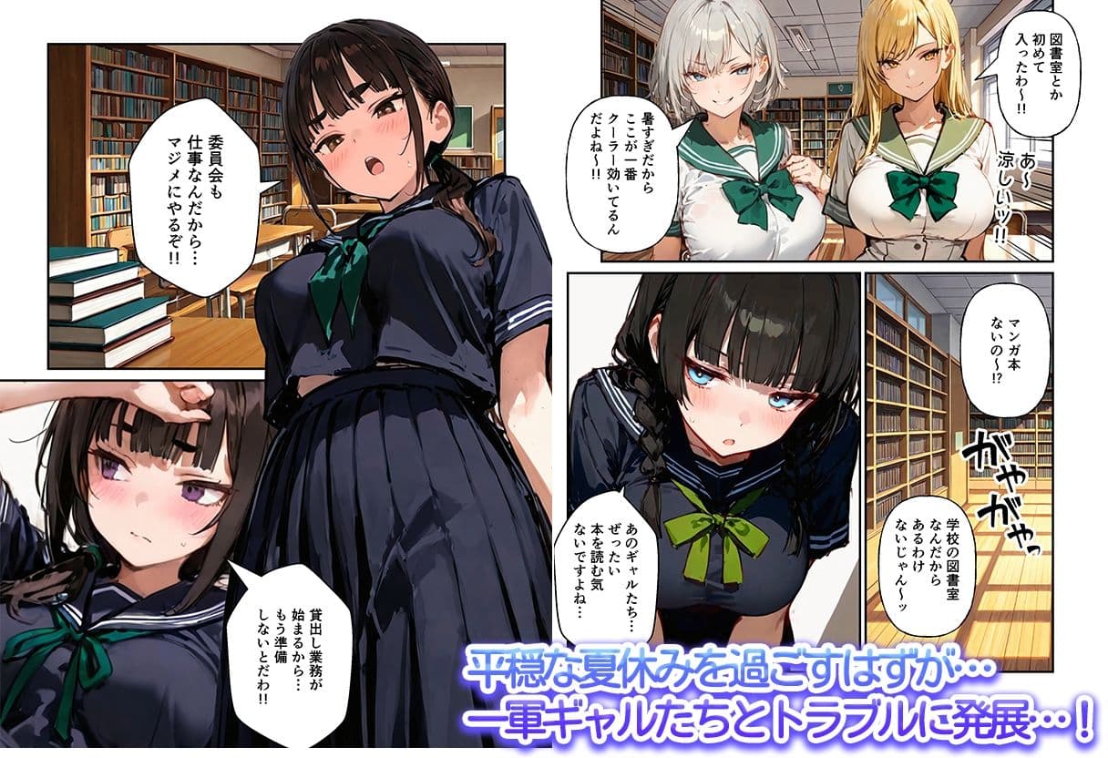 陰キャ女子ばかりの図書委員会でエロ本を見ながらコスプレセックスした話 サンプル2