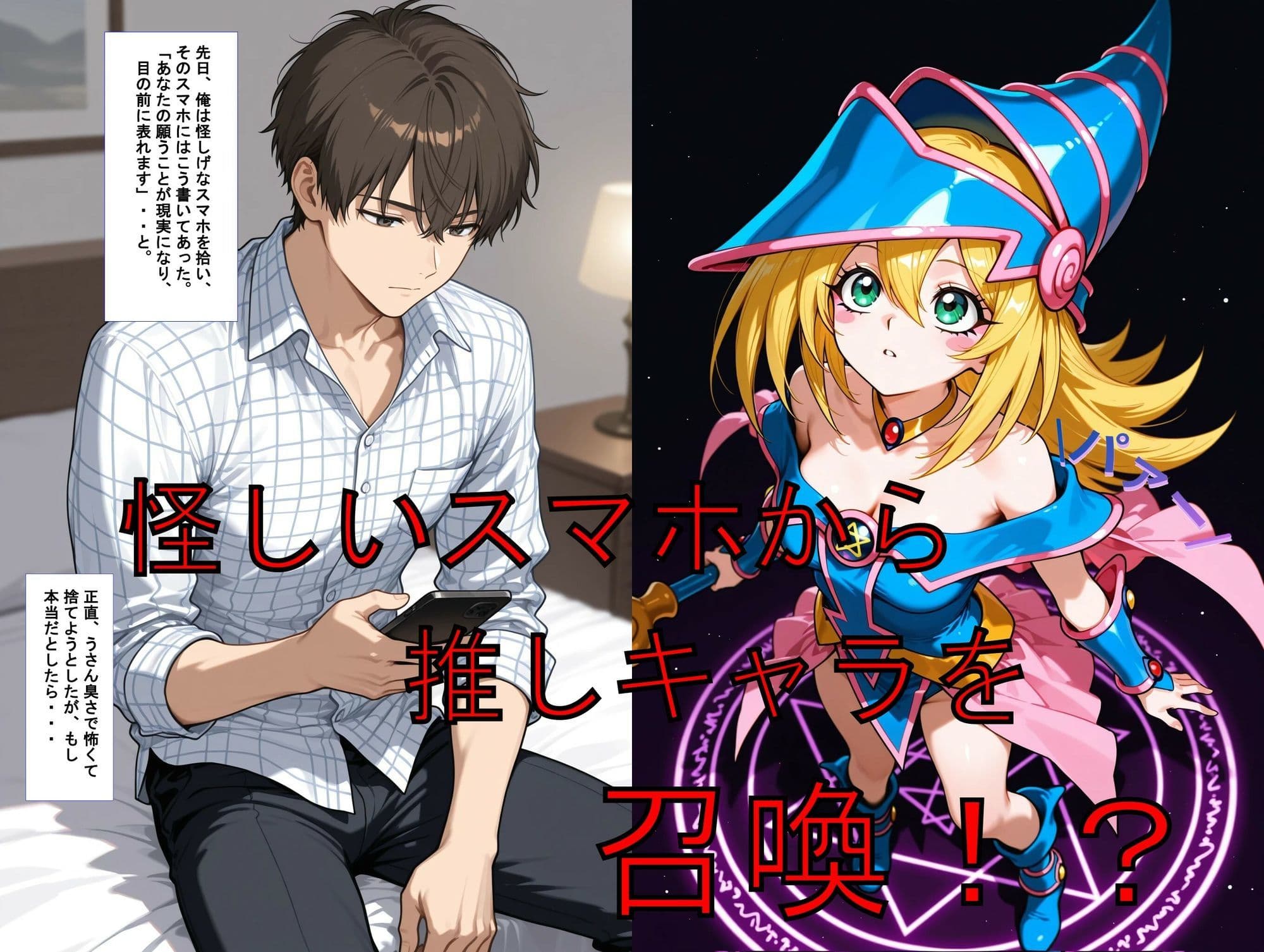推しキャラ召喚した俺！  勘違いガールちゃんは、俺と触手のコンボで犯しつくす！〜ブラック・マジ〇ャン・ガール〜ver サンプル1