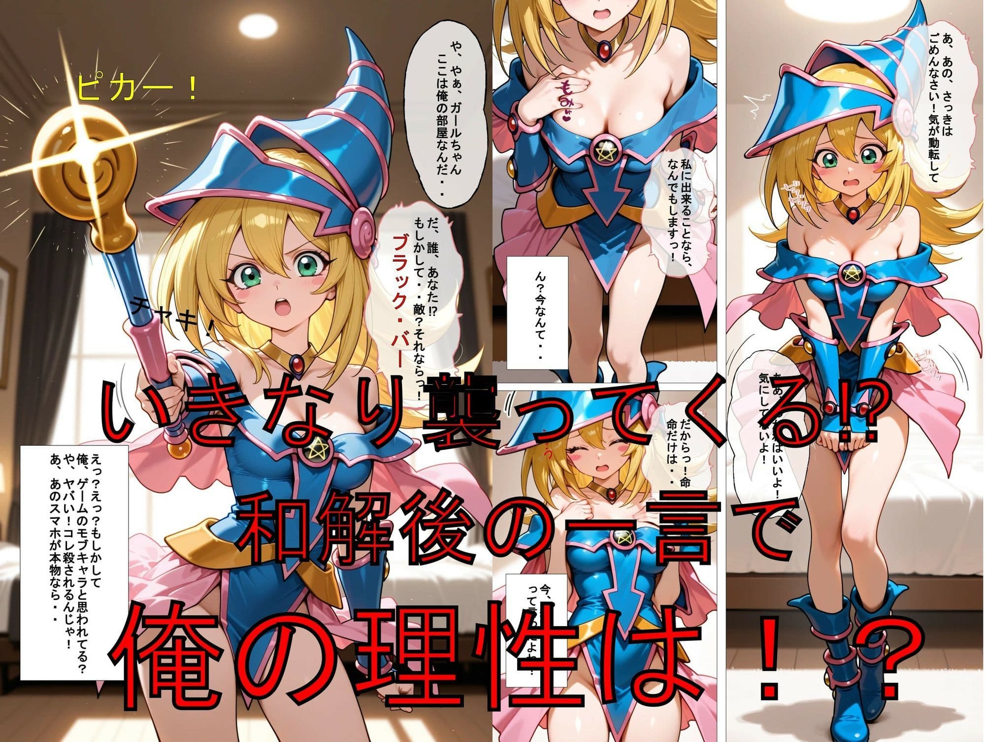 推しキャラ召喚した俺！  勘違いガールちゃんは、俺と触手のコンボで犯しつくす！〜ブラック・マジ〇ャン・ガール〜ver サンプル2