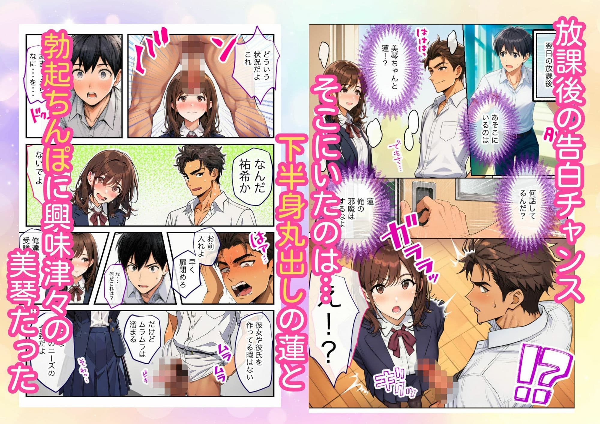 告白する日に、好きな子が親友の中出しで汚れた〜混ざれたのに勃たなかった俺のBSS寝取られ〜 サンプル3