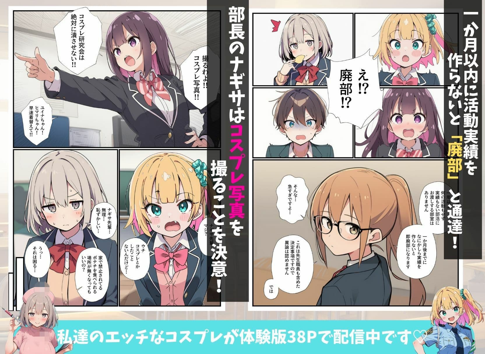 コスプレ研究会が廃部危機！？オタクの俺が本気指導したらハメ放題になっちゃった話 サンプル3