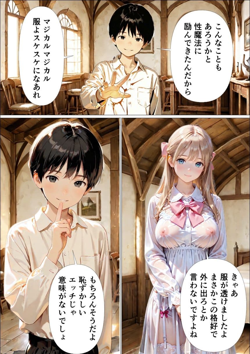 異世界で白魔導士様とマジカルエッチ2  スケスケ服で路上駅弁エッチ サンプル8