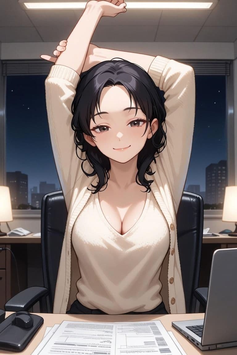 【人妻×PTA】PTAの人妻は、独身の彼の前でだけ崩れる ―役員作業の遅い夜― サンプル1