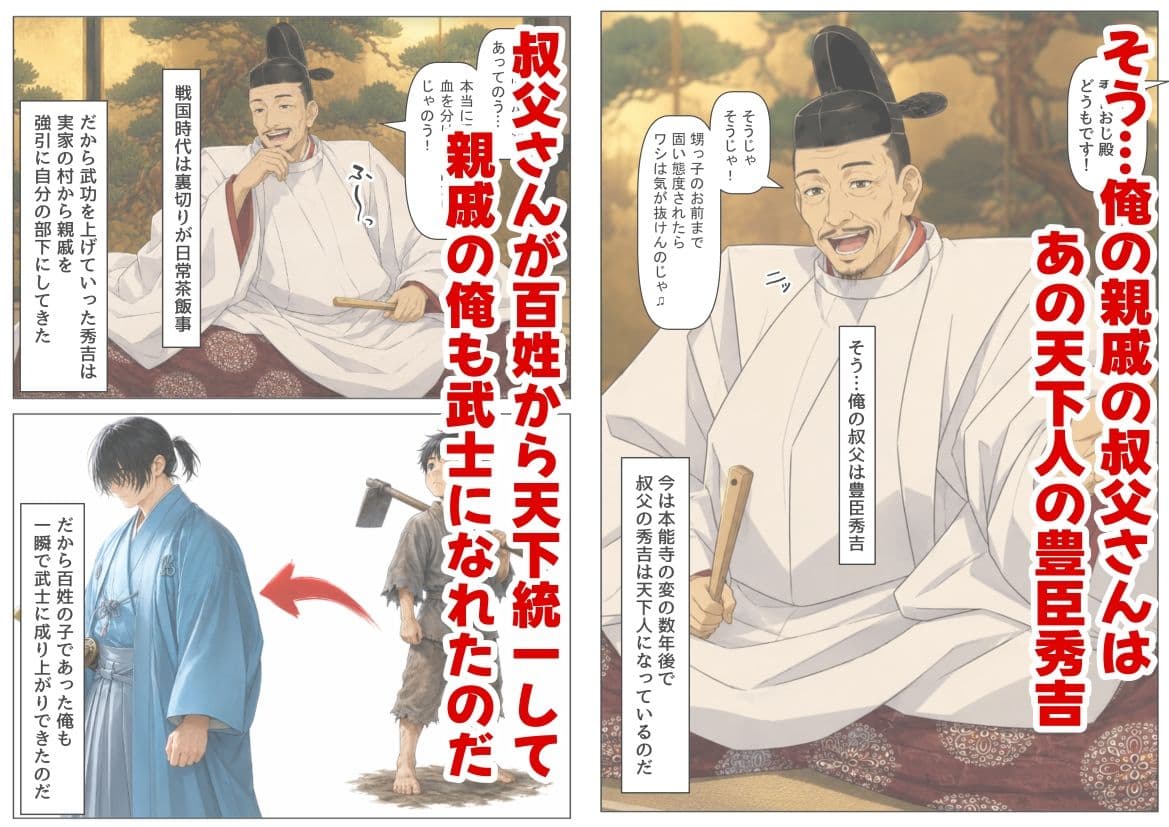 豊臣親戚！  〜秀吉の親戚に転生した〜 サンプル2