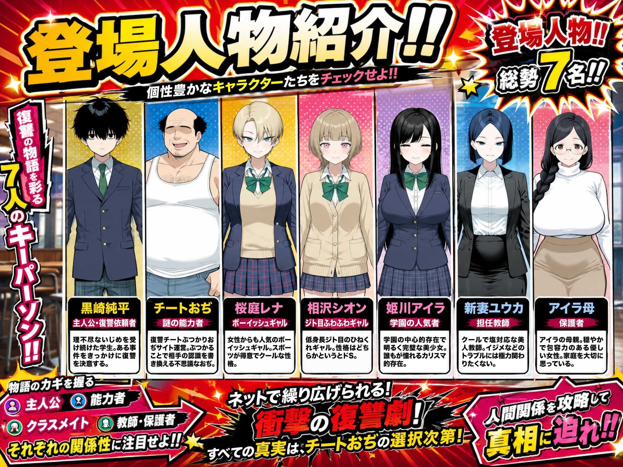 ぶつかりチートおぢEX 復讐代行！集団いじめ加害者を全員意識改変！アヘ顔Wピースさせてみた件〜 サンプル1