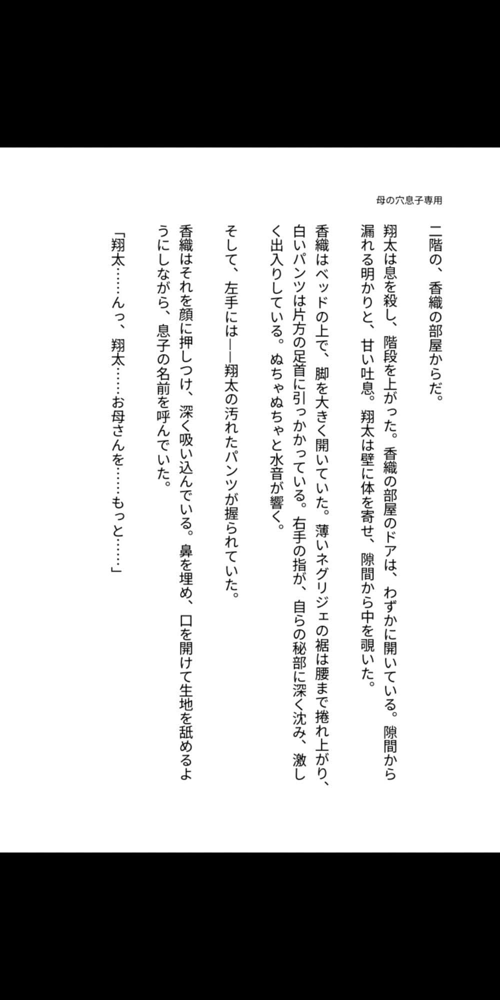 母の穴は、息子専用  〜熟母、禁忌に堕ちるまで〜 サンプル1
