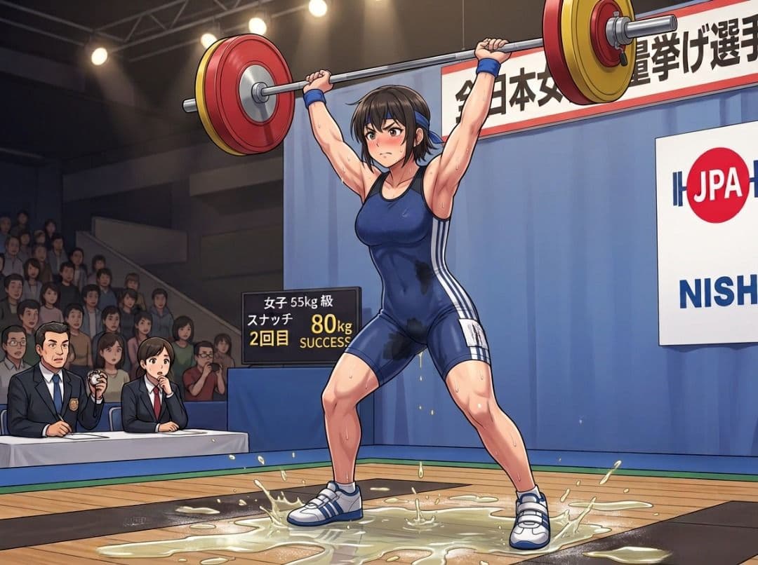 【悲報】美しすぎる重量挙げ美少女、インターハイ決勝で盛大にお漏らししてしまう サンプル1
