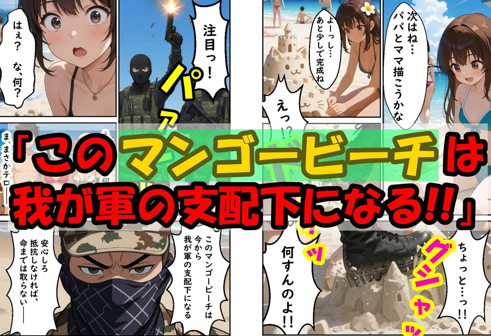 僕の新妻が海に押し寄せたテロリストに犯●れる訳がない サンプル2