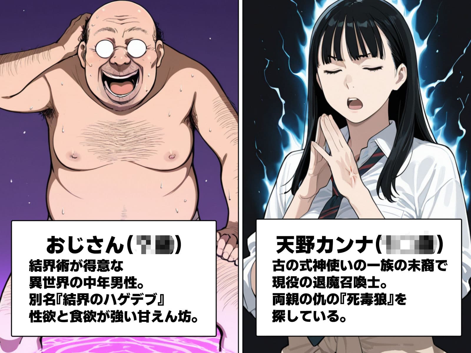 退魔師ギャルが詠唱ミスでキモオジのママになる話 サンプル1