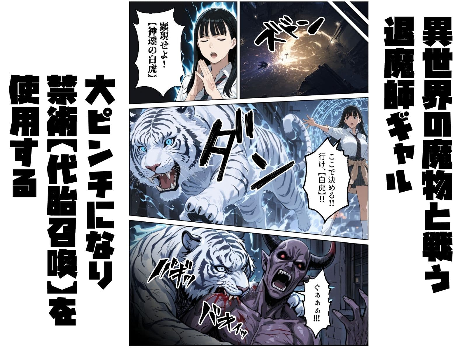 退魔師ギャルが詠唱ミスでキモオジのママになる話 サンプル2