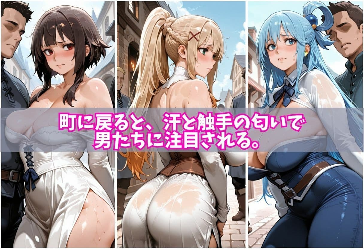 触手と肉棒でガチイキ巨乳騎士 サンプル3