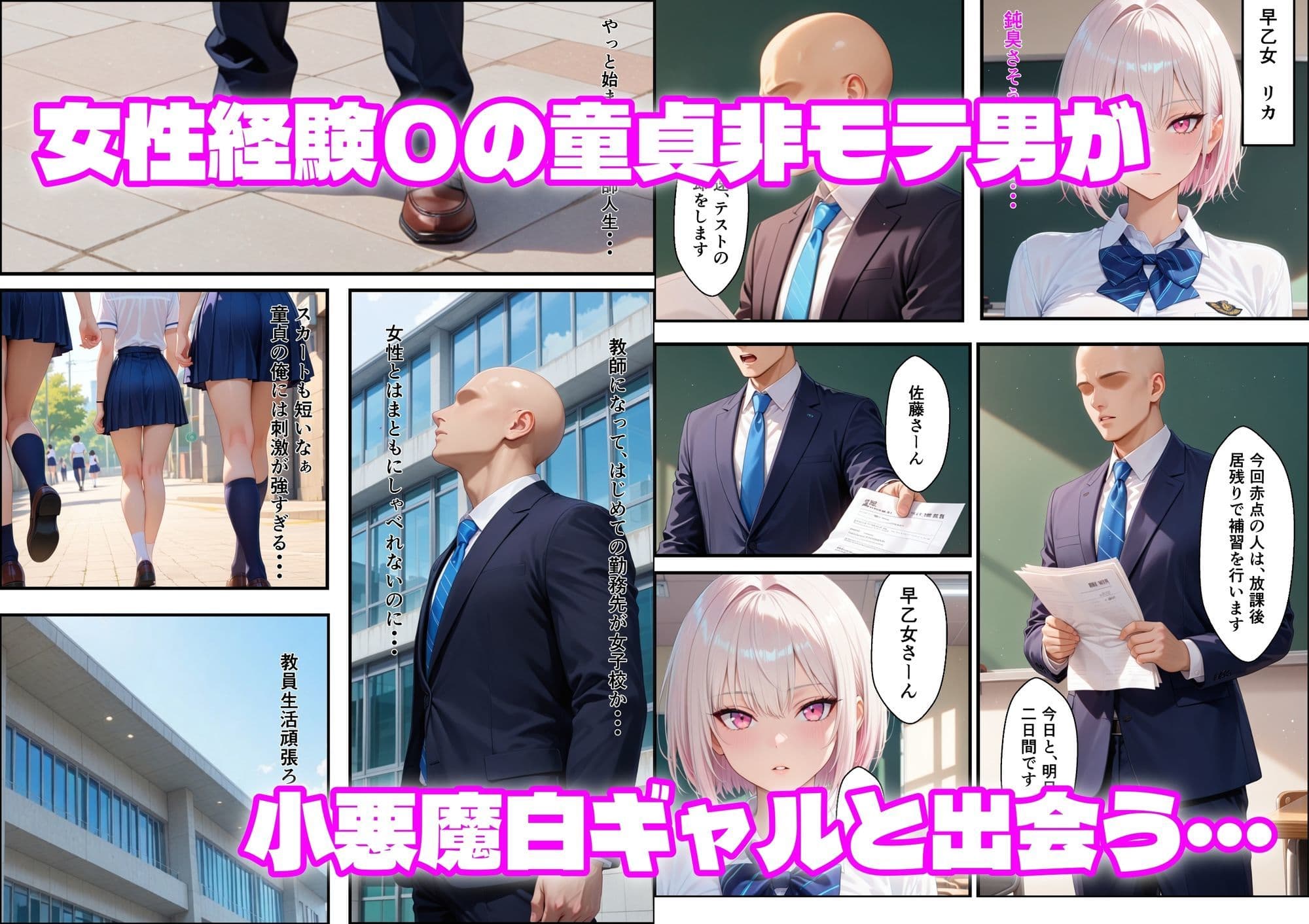 童貞非モテ教師の俺が、小悪魔白ギャルに射精管理される話 サンプル1