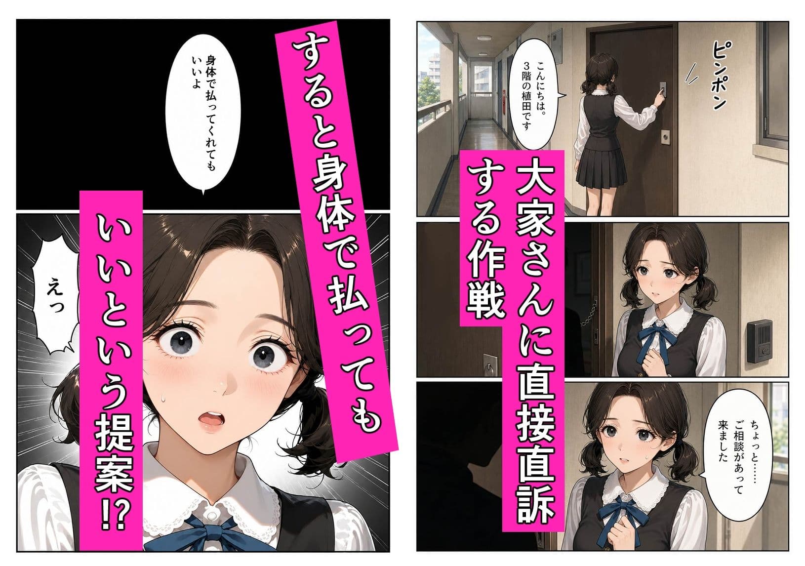 家賃が払えない人妻NTR物語〜からだで払ってくれてもいいよ〜 サンプル2