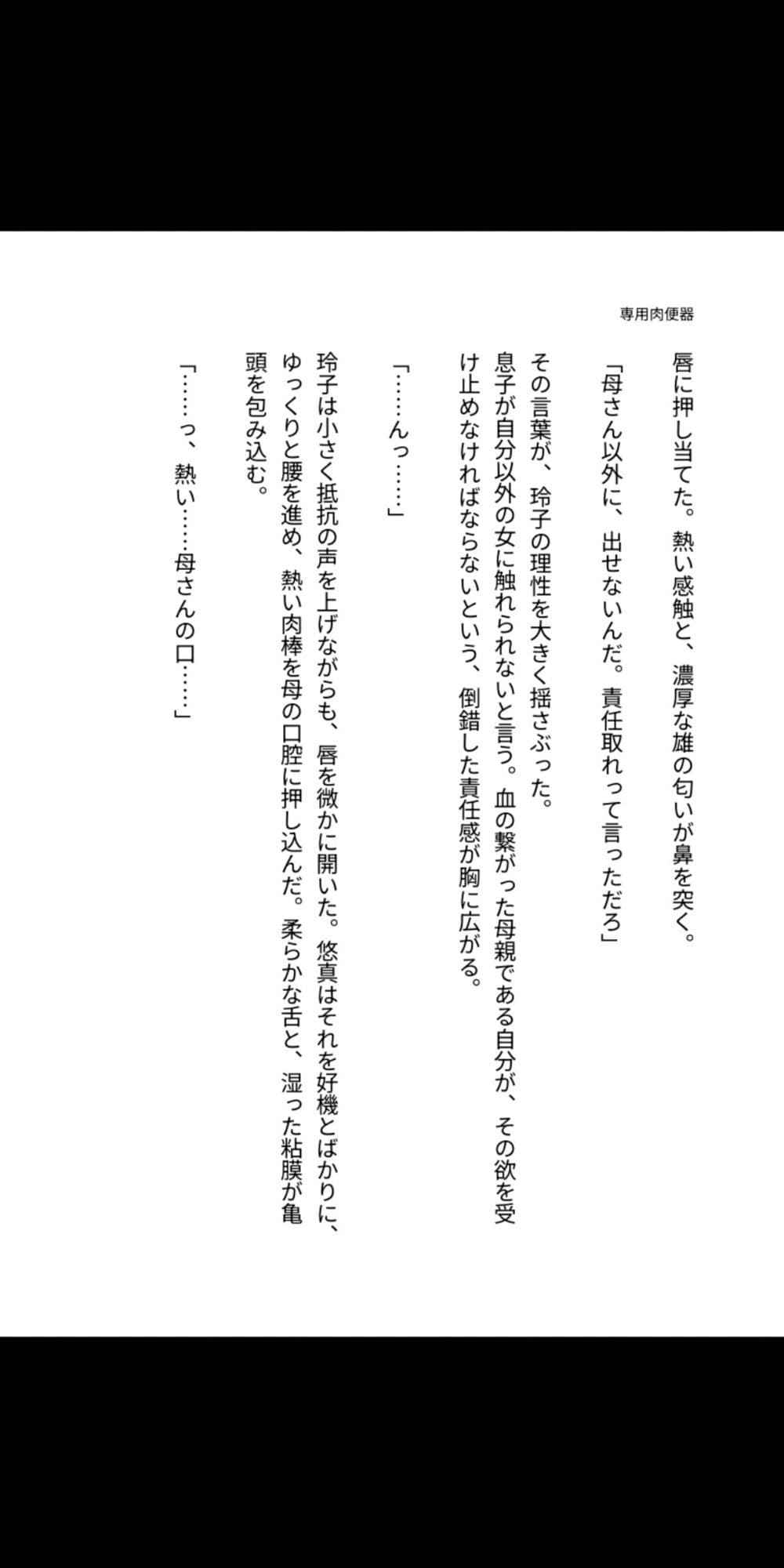 母は僕の専用肉便器 ― 玲子、血の繋がった穴として堕ちるまで― サンプル3