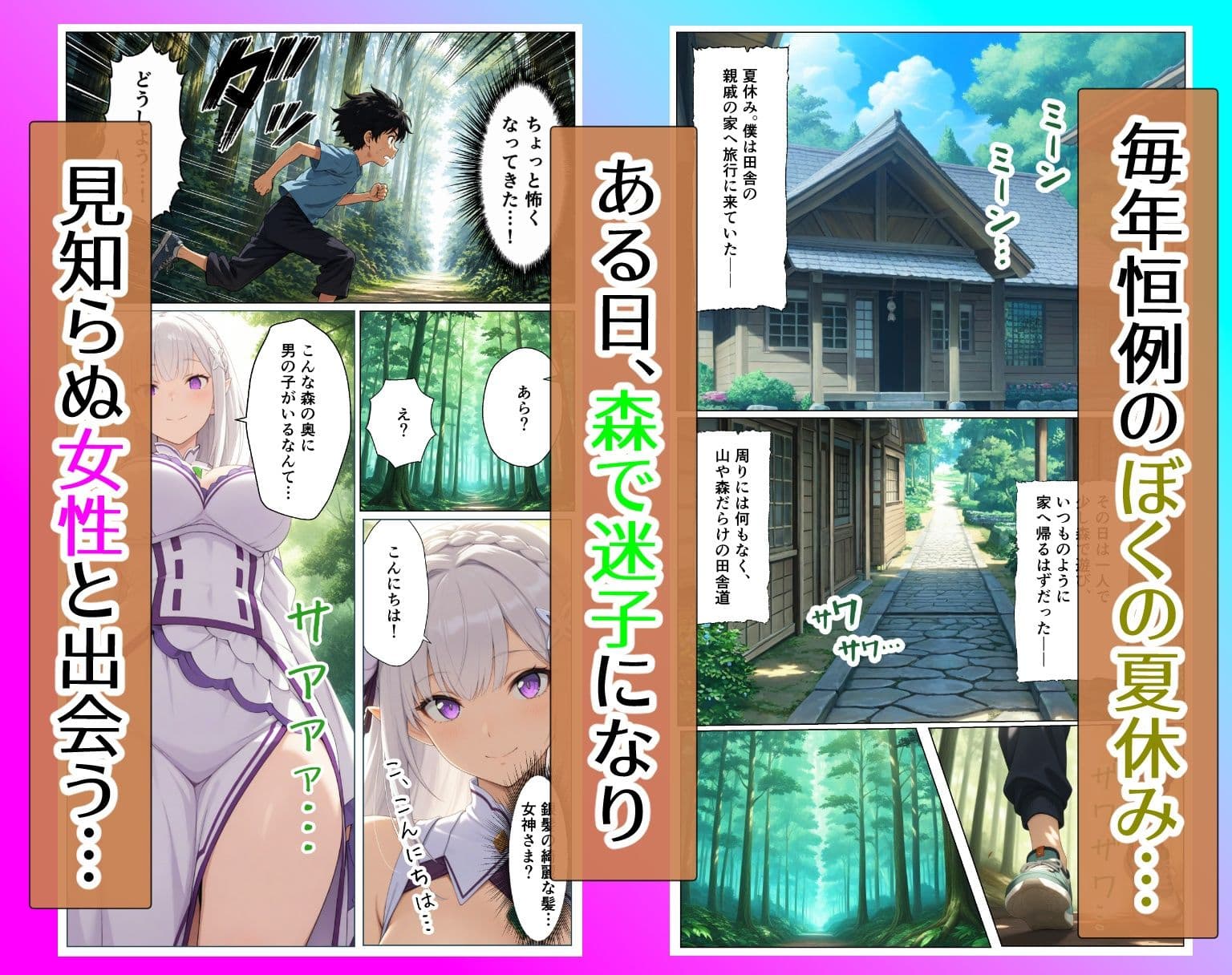 森で迷った僕を拾ったのはエ〇リアとレ〇でした〜屋敷で始まる種付け三昧の夏休み〜 サンプル1