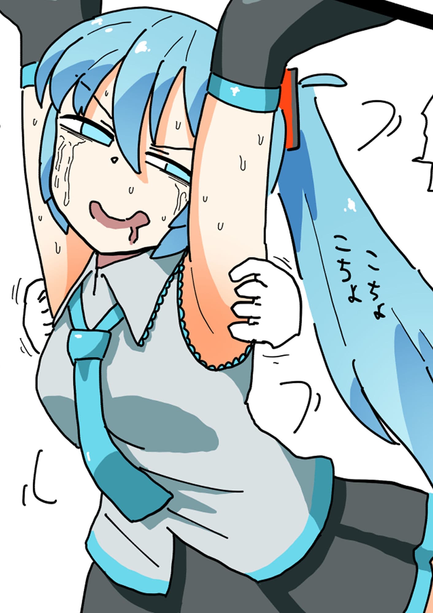 機械に拘束されくすぐられるミク サンプル2