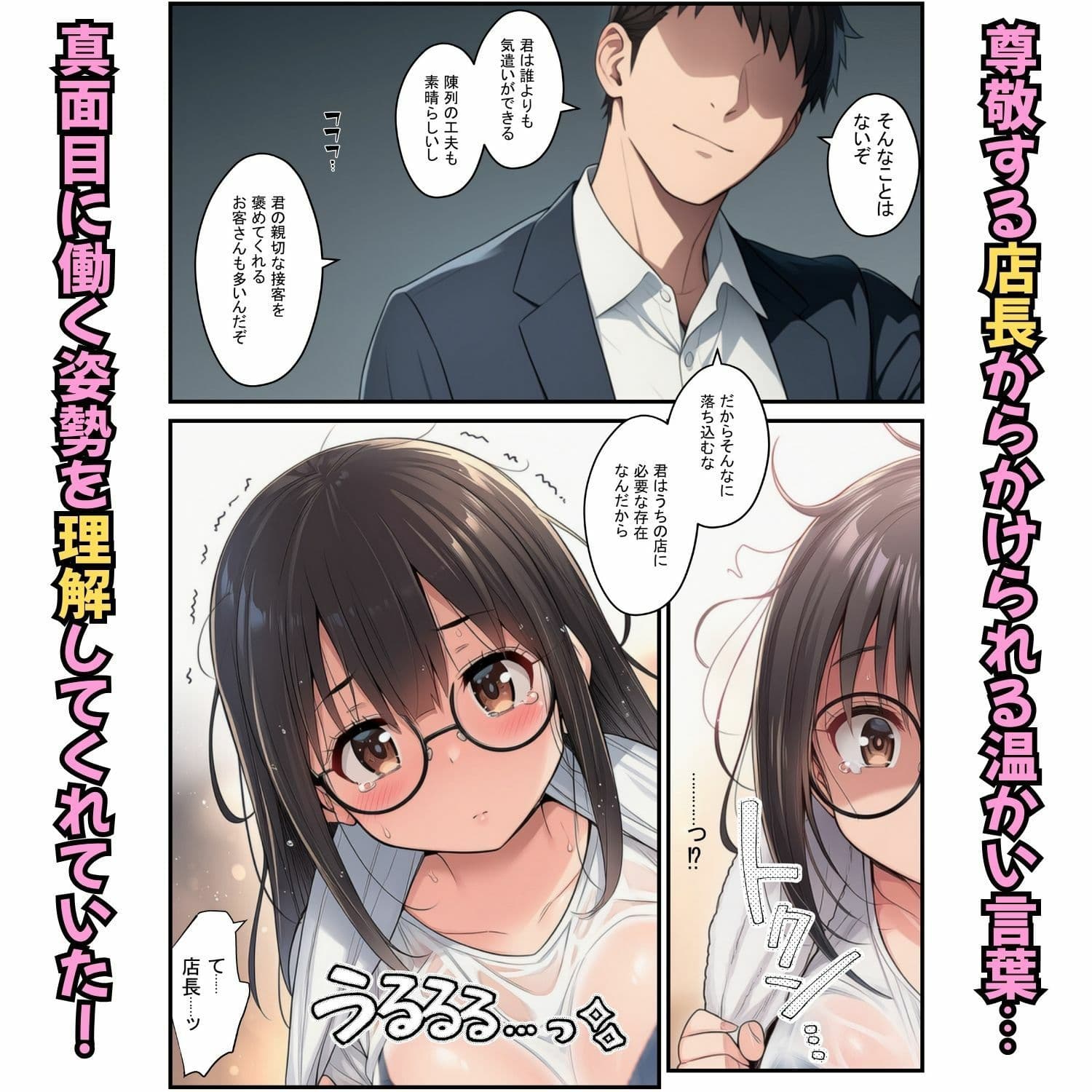 地味子の正体は巨乳美女！初体験を捧げる秘密のご奉仕 サンプル3