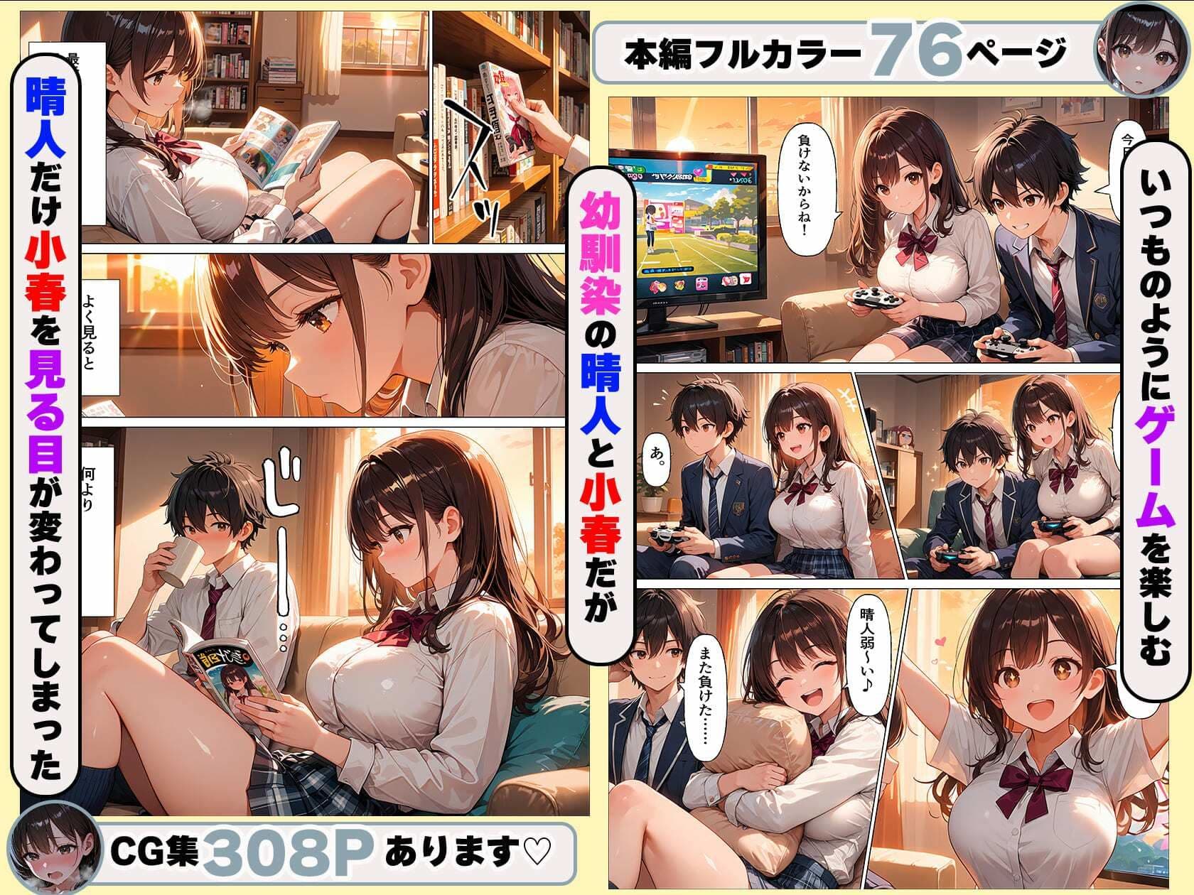 たわわに実った幼馴染は今日も僕の部屋へ入り浸るー初めてのセックスー サンプル3