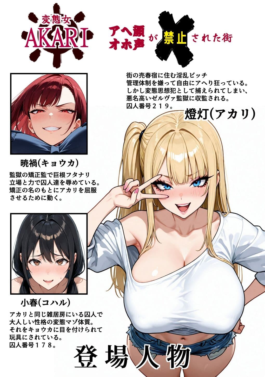 変態女AKARI・アヘ顔オホ声が禁止された街（前編・監獄編） サンプル2