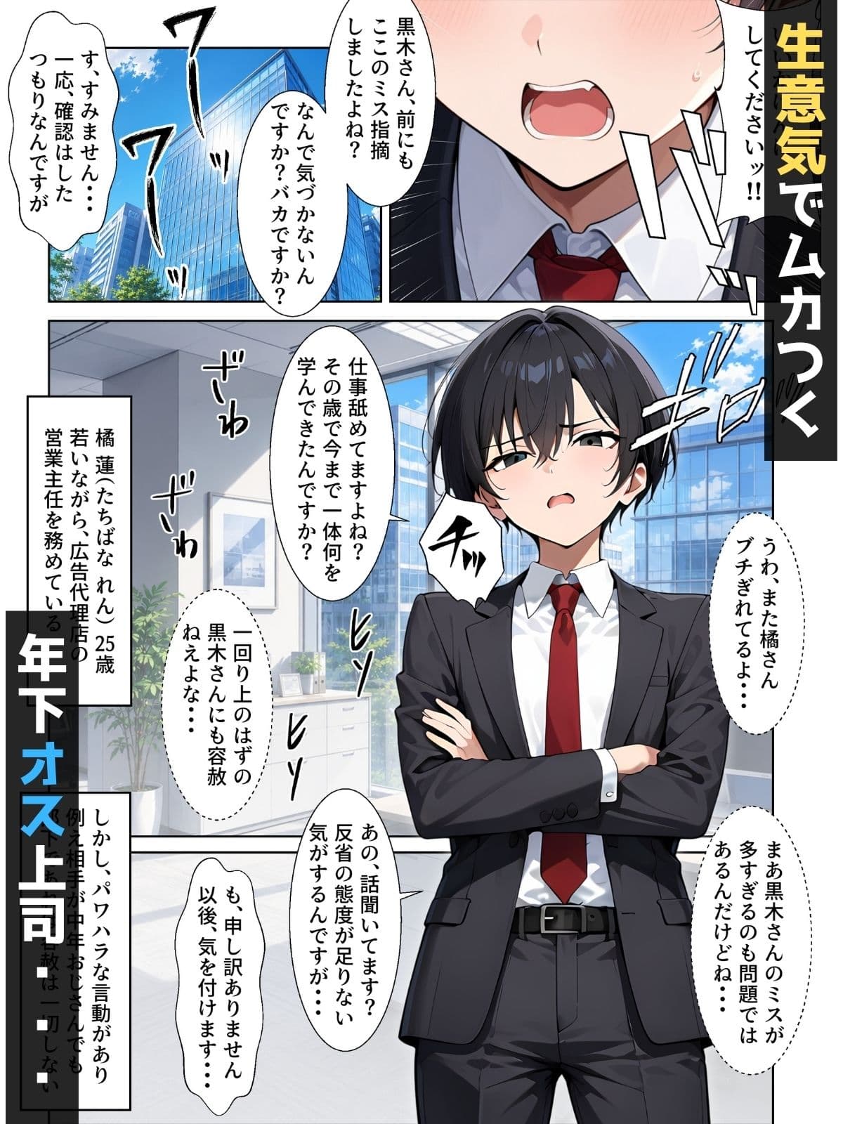 【男の娘×催●】〜Z世代のムカつく年下オス上司を常識改変〜 サンプル1