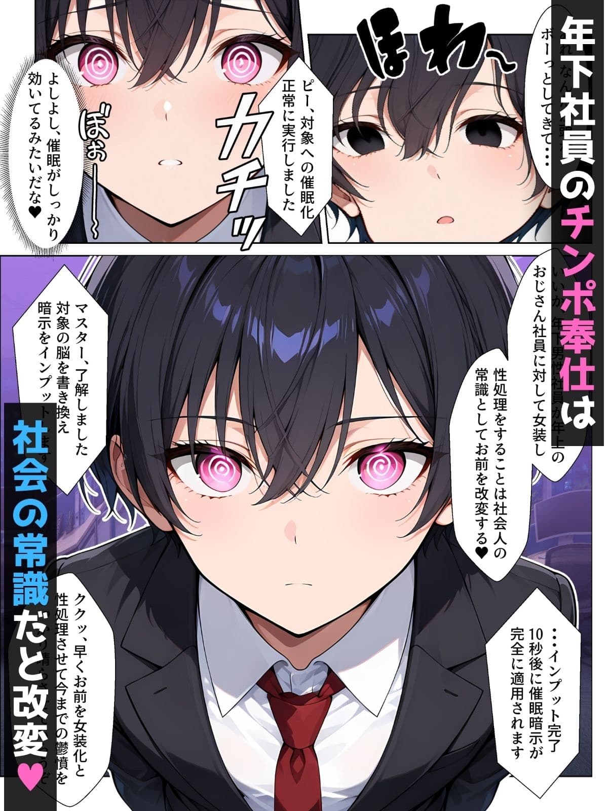 【男の娘×催●】〜Z世代のムカつく年下オス上司を常識改変〜 サンプル3