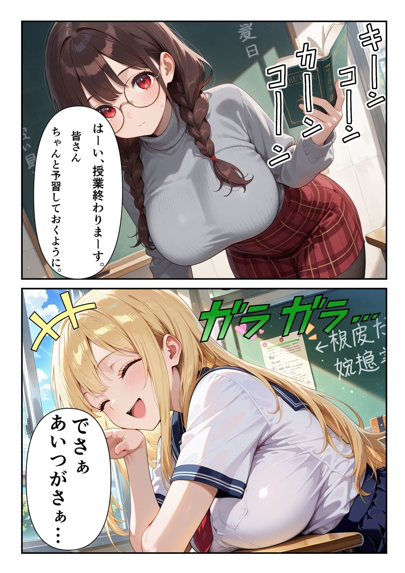 クラスの金髪ギャルが性欲モンスターだった サンプル3