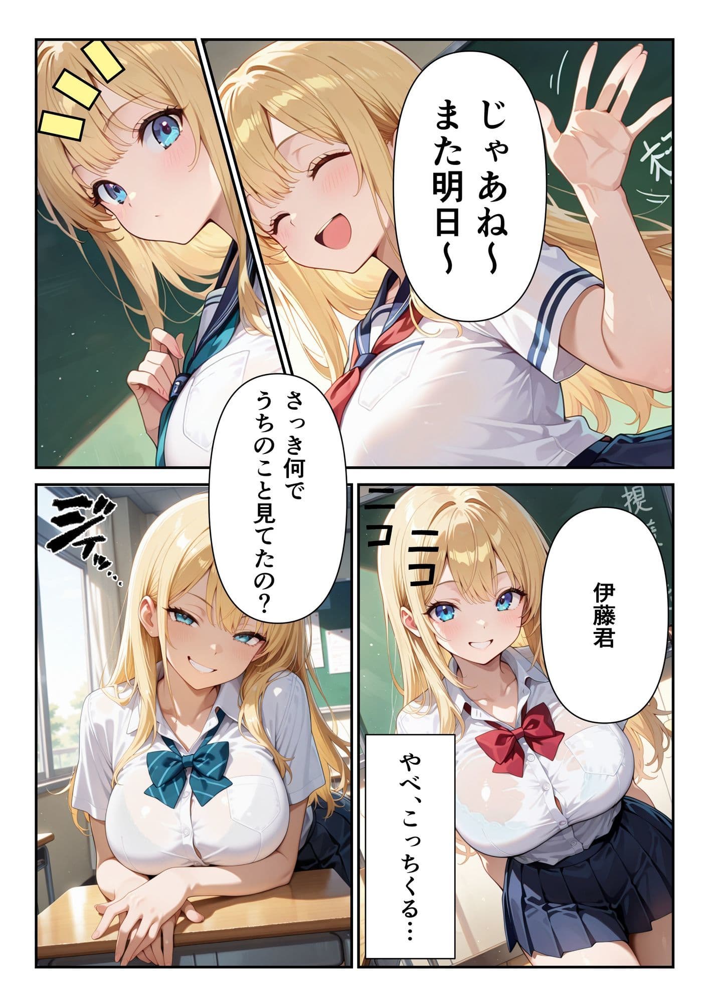 クラスの金髪ギャルが性欲モンスターだった サンプル4