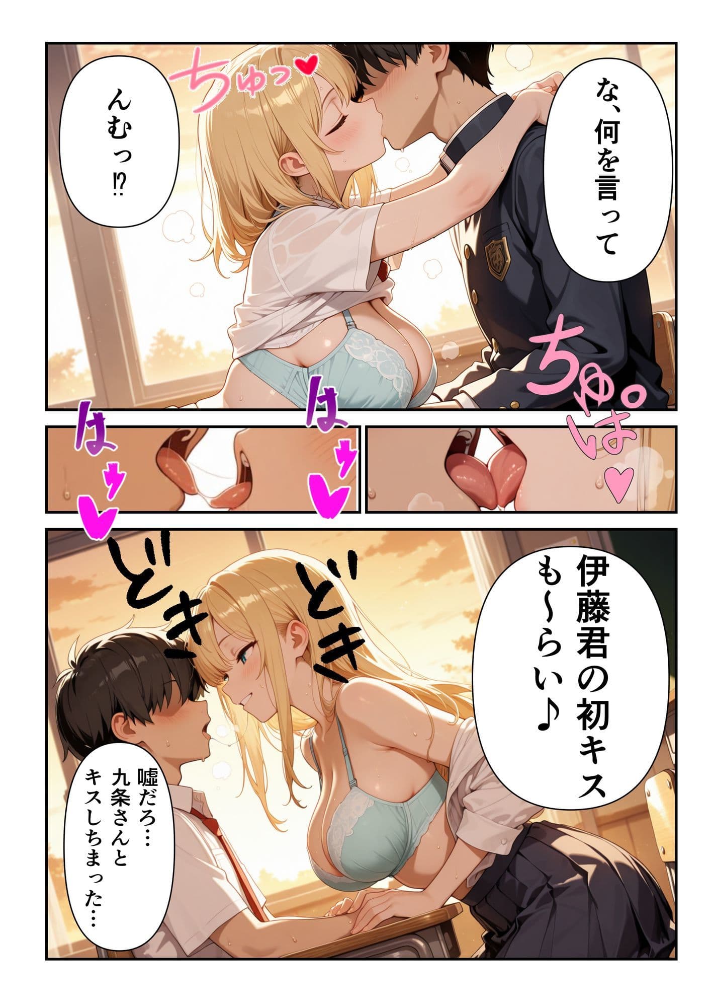 クラスの金髪ギャルが性欲モンスターだった サンプル8