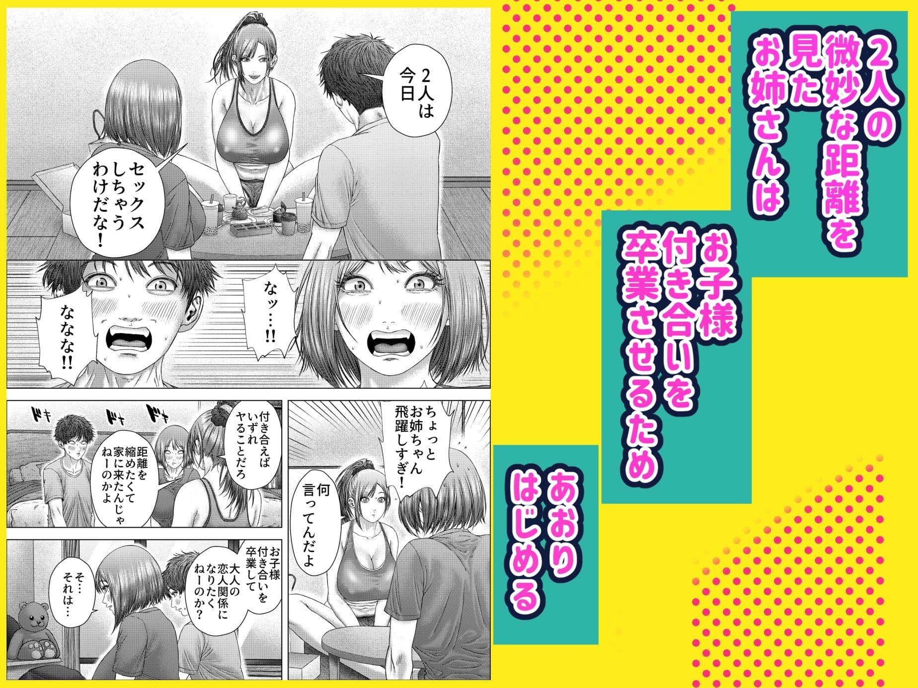 距離感のあるウブっ子カップルが、彼女のお姉さんに性の手ほどきを受ける話 サンプル4
