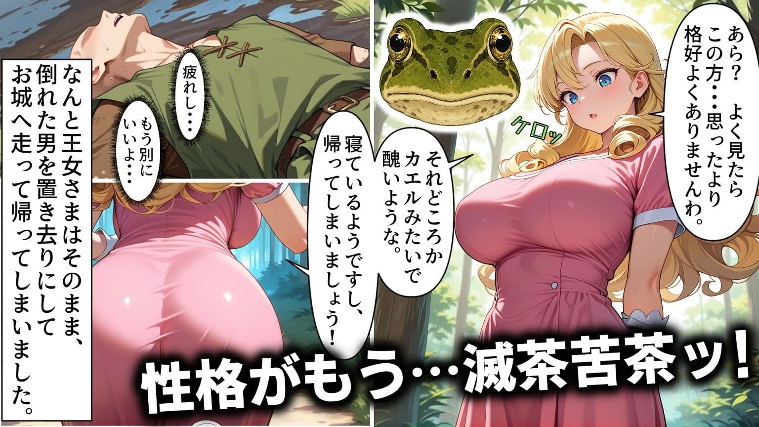 えろ童話『純金の鞠と蛙化王女様』 サンプル3