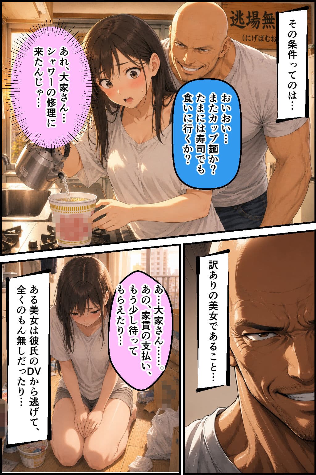 訳あり美女限定アパート！逃場無犯荘  大家に調教される逃亡メスたち  橘葵編 サンプル3