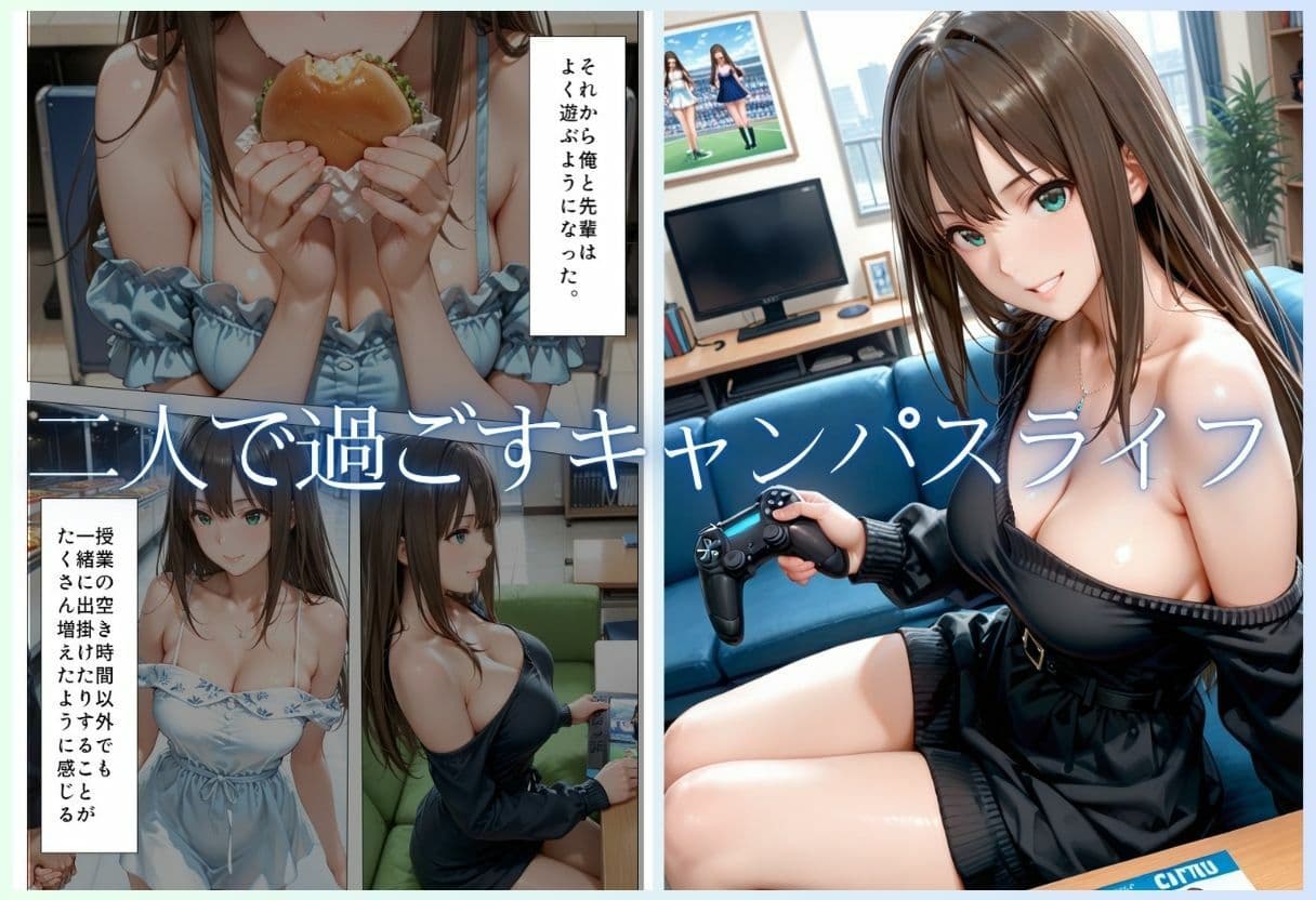 先輩、近くないですか？  距離感の近い美人先輩と純愛イチャラブSEX サンプル5