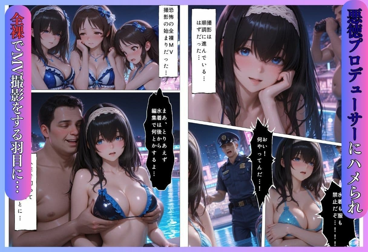 ヌーディストプールでアイドルがプロデューサーに犯●れる サンプル2