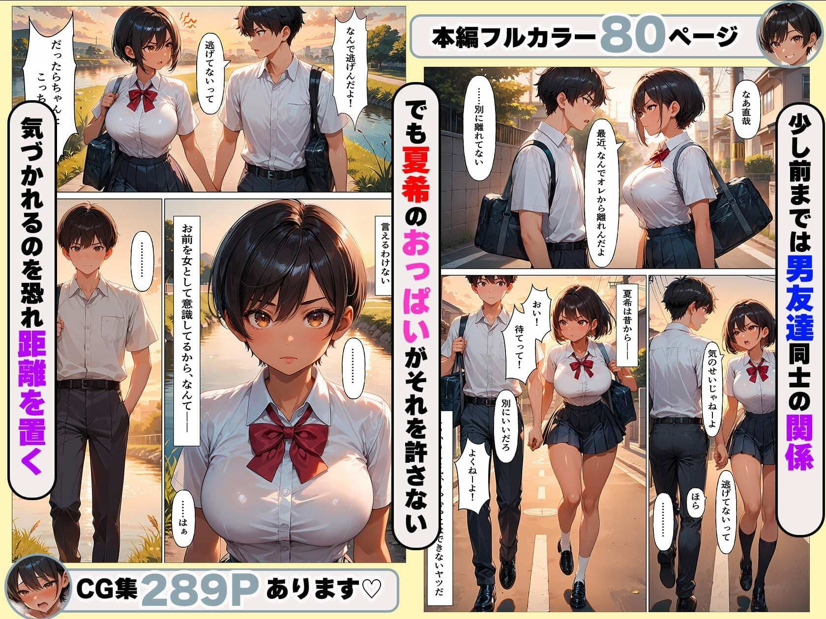 ボーイッシュな幼馴染とラッキーハプニングで初めてのイチャラブSEX サンプル4
